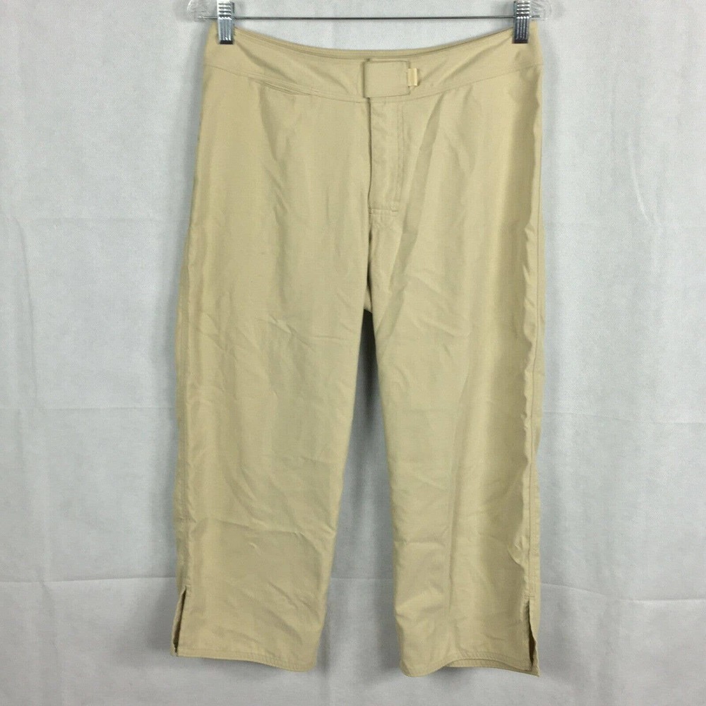 Patagonia Pants Womens Sz 8 Crop Capri Beige‎ Tan Outdoor Pockets